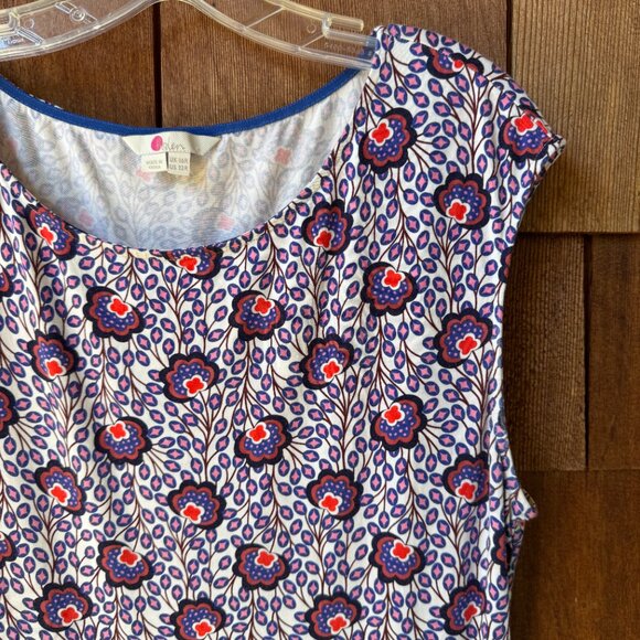 EUC Boden Floral Stretch Jersey Sleeveless Bernice Fit & Flare in Women's 12R - Picture 5 of 16